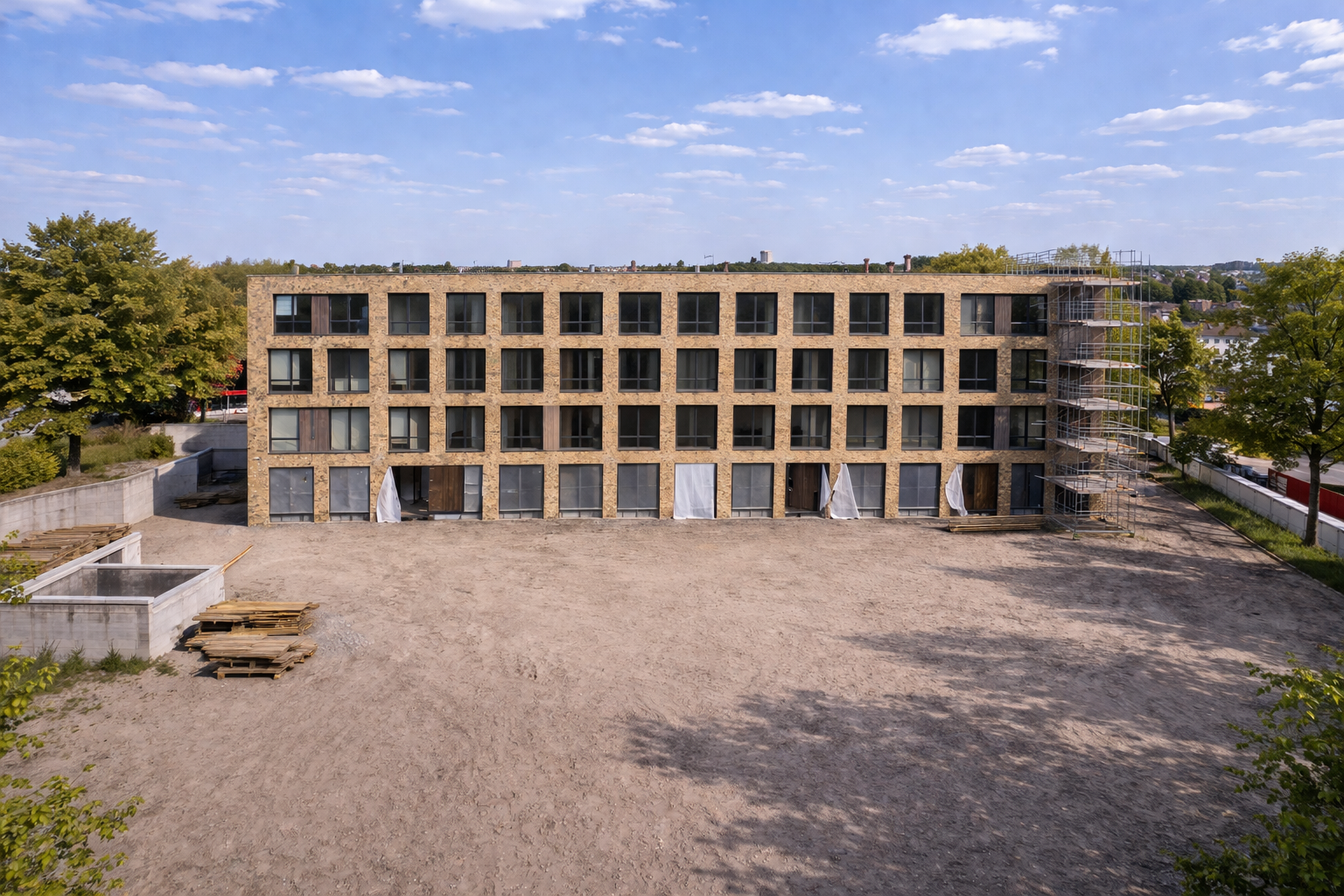 Afgerond metselwerk herstellen gevel appartementencomplex Ridderkerk — Wolfe Bouw Breda