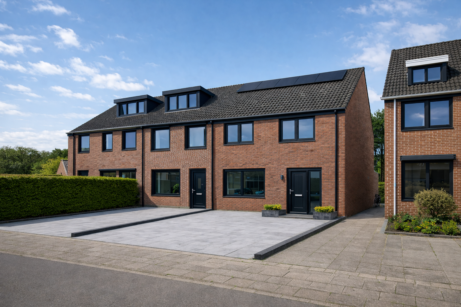 Gevel renoveren tuinmuur rijtjeswoningen Roosendaal — Wolfe Bouw