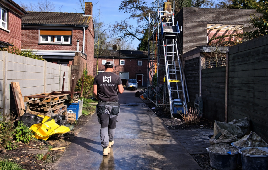 Medewerker Wolfe Bouw op bouwlocatie in Breda en omstreken