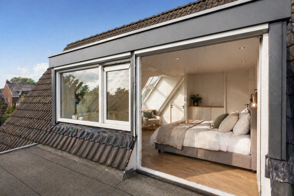 Zolder met badkamer en inloopdouche complete verbouwing Wolfe Bouw Breda en omstreken